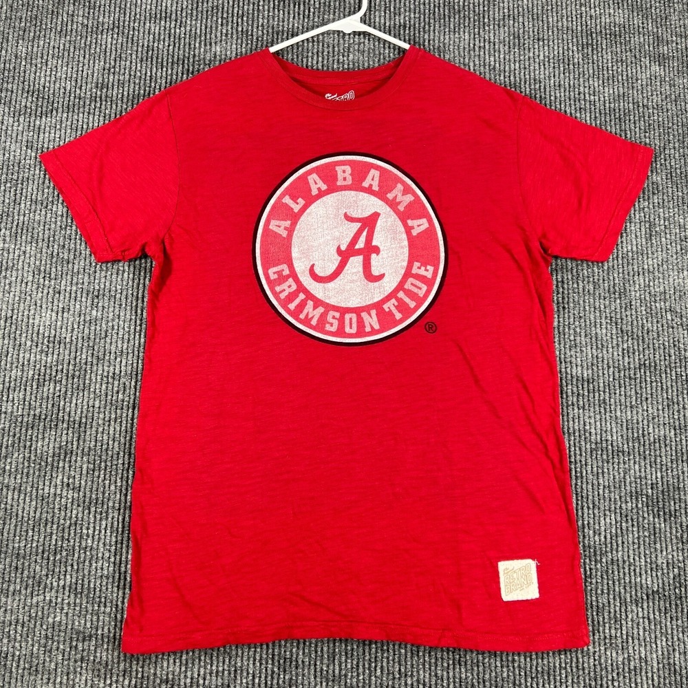 Alabama Crimson Tide Shirt Mens Medium Red Short Sleeve Casual Crew NCAA SEC